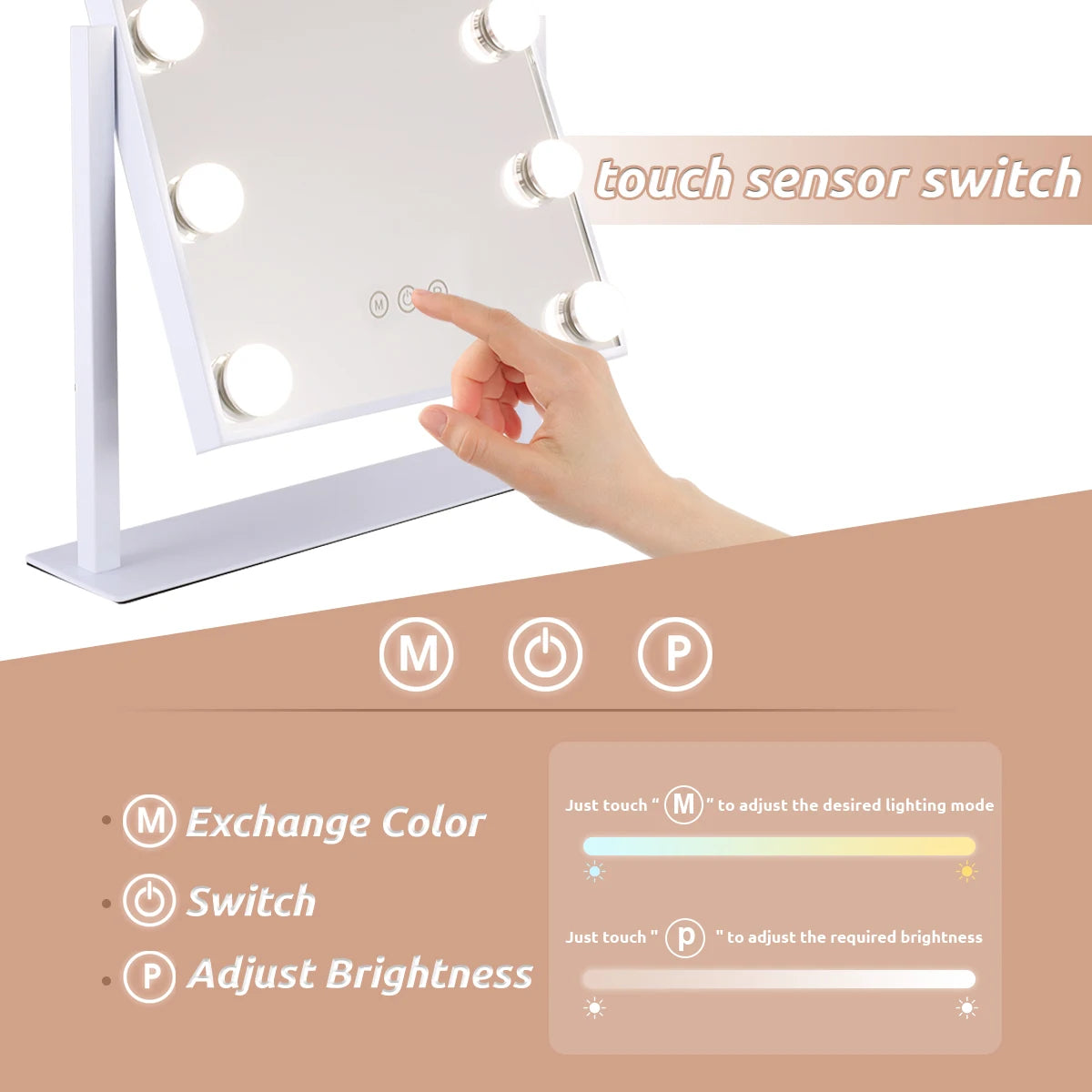 LED Hollywood Vanity Makeup Mirror